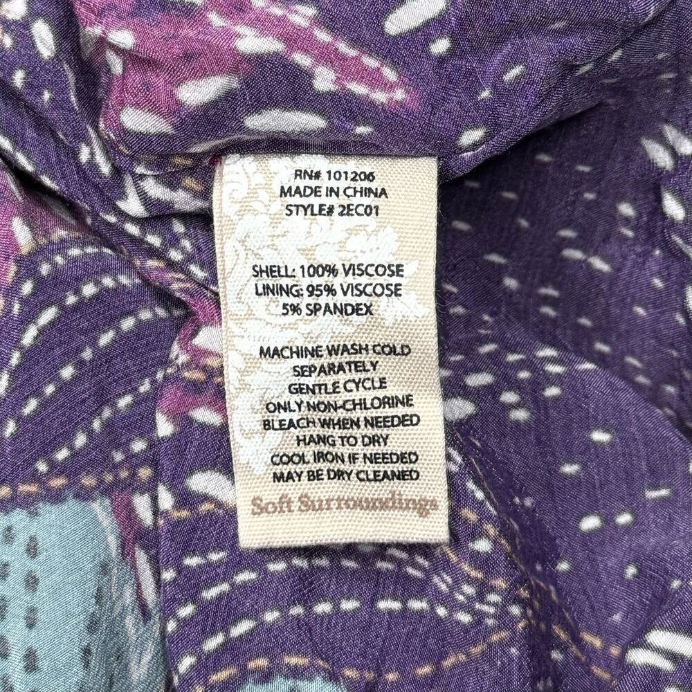 Soft Surroundings Tropical Adelaide Caftan Mumu Maxi Dress Size S/M - Picture 6 of 7